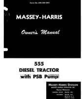Massey-Harris 694409M91 Operator Manual - 555 Tractor (dsl w/ PSB pump)