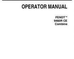 Fendt 700735956F Operator Manual - 9460R Combine (CE)