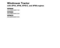 Challenger 700748084B Operator Manual - WR9840 / WR9860 / WR9870 Windrower (without DEF, eff GHS1x101)