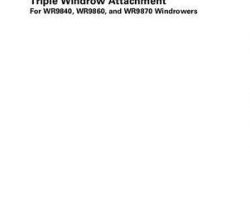 Challenger 700749712A Operator Manual - WR9840 / WR9860 / WR9870 Windrower Triple Windrow (attachment)