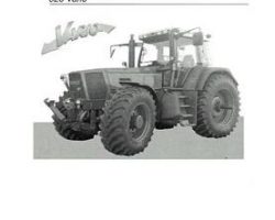Fendt 72317817 Operator Manual - 920 / 924 / 926 Favorit Tractor (Vario, sn xx/22/0001-3000)