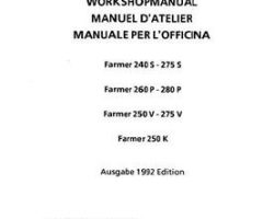 Fendt 72318002 Service Manual - 200 Series Farmer Tractor
