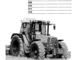 Fendt 72415242 Operator Manual - 307 / 308 / 309 / 310 / 311 / 312 Farmer Tractor (later)