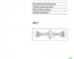 Fendt 72420201 Service Manual - 060F Tractor Steering Axle (section)