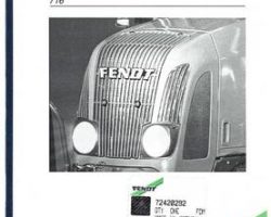 Fendt 72420292 Operator Manual - 712 / 714 / 716 Vario Tractor