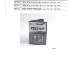 Fendt 72420638 Operator Manual - 916 / 920 / 924 / 926 / 930 Vario Tractor (suppl., sn 6001-7000)