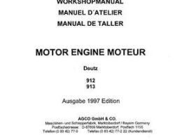 Fendt 72422879 Service Manual - Deutz 912 / 913 Diesel Engine (section)
