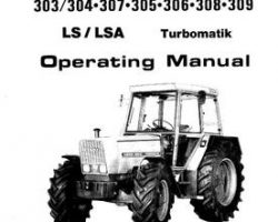 Fendt 72425381 Operator Manual - 303 / 304 / 305 / 306 / 307 / 308 / 309 Farmer Tractor (LS-LSA)