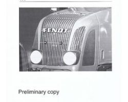 Fendt 72426102 Operator Manual - 409 / 410 / 411 Farmer Vario Tractor (eff sn xxx/22/3001)