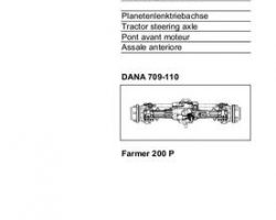 Fendt 72429904 Service Manual - 208P / 209P Tractor (4 wheel drive front axle section)