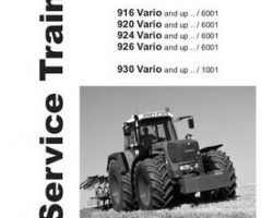 Fendt 72434087 Service Manual - 900 Series Vario Tractor (basic service training, supplement)