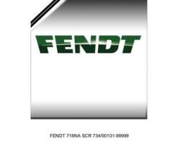 Fendt 72602910 Parts Book - 718 Vario Tractor (SCR, North America)