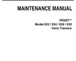 Fendt 72613328 Operator Manual - 822 / 824 / 826 / 828 Tractor (EAME, S4, tier 4, maintenance)
