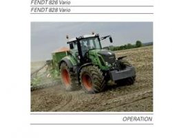 Fendt 72616036 Operator Manual - 819 / 822 / 824 / 826 / 828 Tractor (No Am, com 3b, operation)