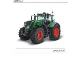 Fendt 72616088 Operator Manual - 822 / 824 / 826 / 828 Tractor (No Am, S4, tier 4, operation)
