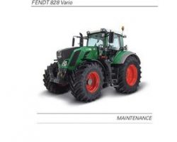 Fendt 72616090 Operator Manual - 822 / 824 / 826 / 828 Tractor (No Am, S4, tier 4, maintenance)