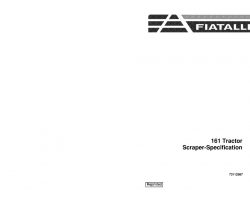 Service Manual for Fiat Allis 161 Tractor Scraper - Specification Section