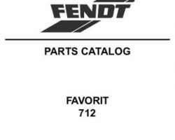 Fendt 79019217 Parts Book - 712 Favorit Tractor