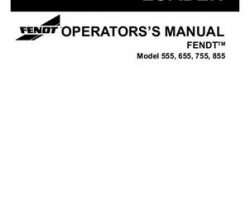 Fendt 79023386F Operator Manual - 555 / 655 / 755 / 855 Loader