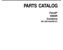 Fendt 79032837E Parts Book - 9460R Combine (eff sn HUC8E101)