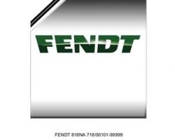 Fendt F718105D Parts Book - 818 / 818NA Tractor (North America, eff sn 718/00101)