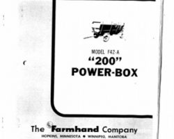 Farmhand FS1042661 Operator Manual - F42-A Power Box (200, 1961)