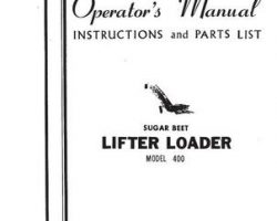 Farmhand FS1045861 Operator Manual - 400 Lifter Loader (1961)