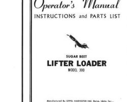 Farmhand FS1048861 Operator Manual - 300 Lifter Loader (1961)