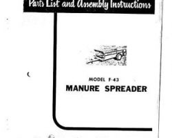 Farmhand FS1051162 Operator Manual - F43 Manure Spreader (1962)