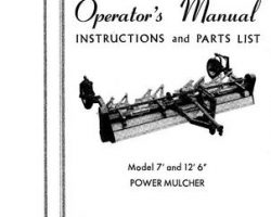 Farmhand FS1055764 Operator Manual - Power Mulcher (1964)
