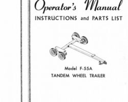 Farmhand FS10591263 Operator Manual - F55-A Trailer (tandem wheel, 1963)