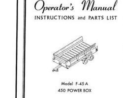 Farmhand FS1060264 Operator Manual - F45-A Power Box (450, 1964)