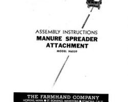 Farmhand FS11532 Operator Manual - H6059 Manure Spreader Attachment