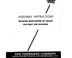 Farmhand FS11821 Operator Manual - Mixer Feeder (trailer front end discharge mounting)