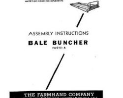 Farmhand FS12452 Operator Manual - F6015-A Bale Buncher (1952)