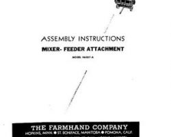 Farmhand FS12652 Operator Manual - H6057-A Mixer Feeder (attachment, 1952)