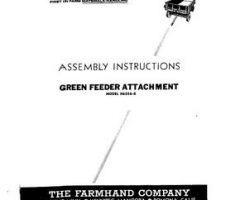 Farmhand FS128153 Operator Manual - H6058-B Grain Feeder Attachment (1953)