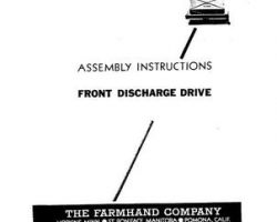 Farmhand FS137453 Operator Manual - Front Discharge Drive (1953)