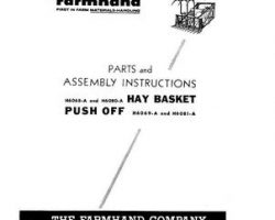Farmhand FS140354 Operator Manual - H6068-A / H6080-A Hay Basket / H6069-A / H6081-A Push Off (1954)