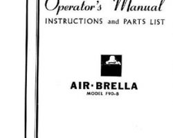 Farmhand FS161655 Operator Manual - F90-B Air Brella (1955)