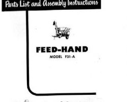 Farmhand FS165655 Operator Manual - F31-A Feed Wagon (1955)