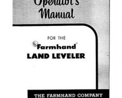 Farmhand FS173656 Operator Manual - F92-A Land Leveler (1956)