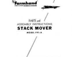 Farmhand FS176556 Operator Manual - F91-A Hay Stackmover (1956)