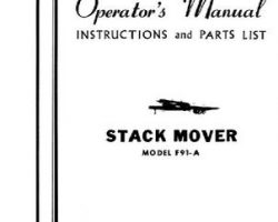 Farmhand FS176657 Operator Manual - F91-B Hay Stackmover (1957)