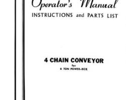 Farmhand FS183556 Operator Manual - Chain Conveyor (1956)