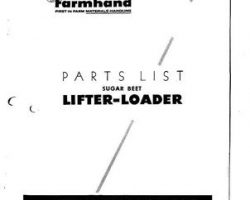 Farmhand FS1941058 Operator Manual - Lifter Loader (sugar beet, 1958)