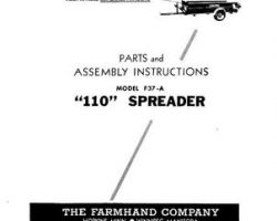 Farmhand FS198159 Operator Manual - F37-A Manure Spreader (110, 1959)