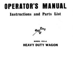 Farmhand FS553862 Operator Manual - F53-A Wagon (heavy duty, 1962)