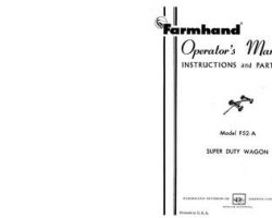 Farmhand FS557263 Operator Manual - F52-A Wagon (super duty, 1963)