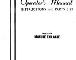 Farmhand FS5581062 Operator Manual - H313-A Manure End Gate (1962)